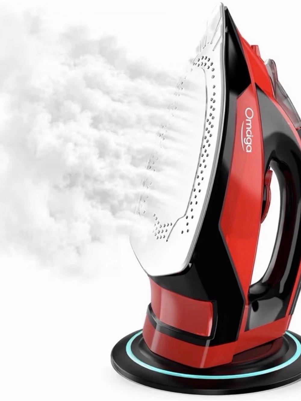 Omoga Red & Black Steam Iron